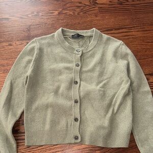 Light Olive Green Knit Cardigan